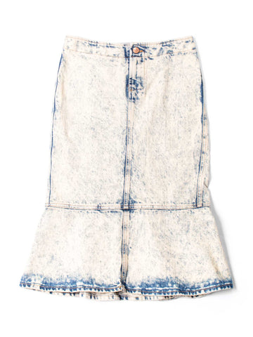Roberto Cavalli Washed Denim Midi Skirt Blue-designer resale