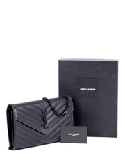 Saint-Laurent-Chevron-Leather-