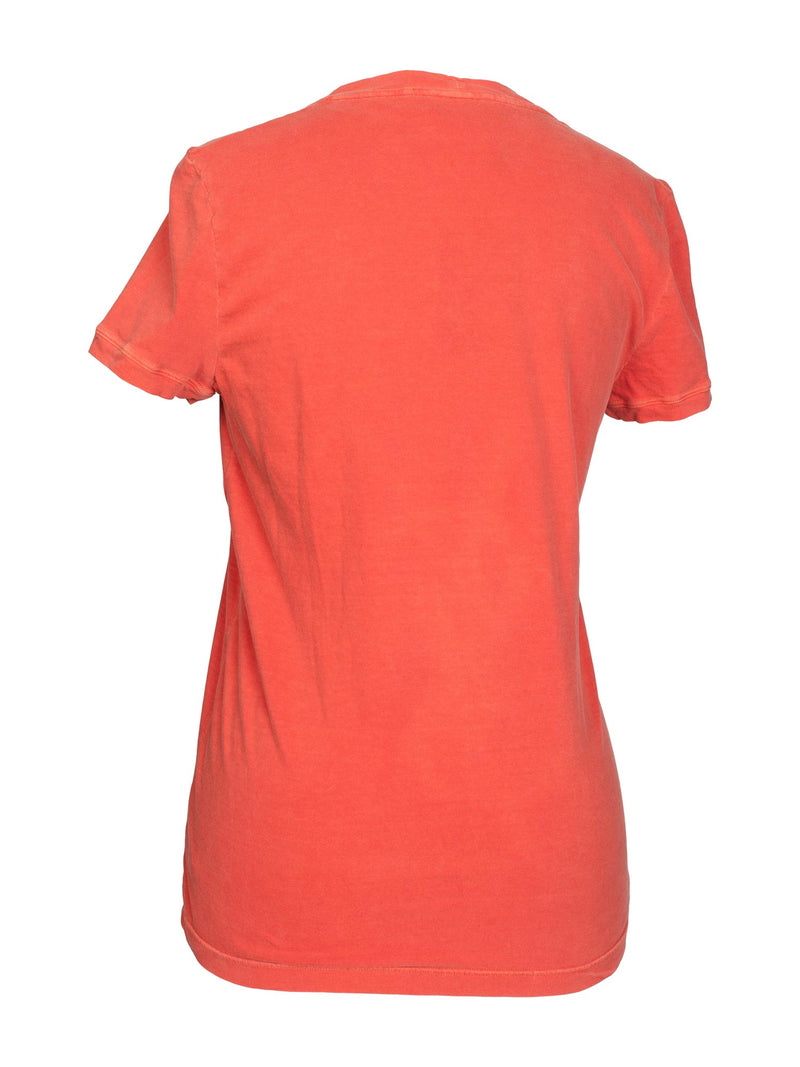 Saint Laurent Cotton YSL Logo Top Orange-designer resale