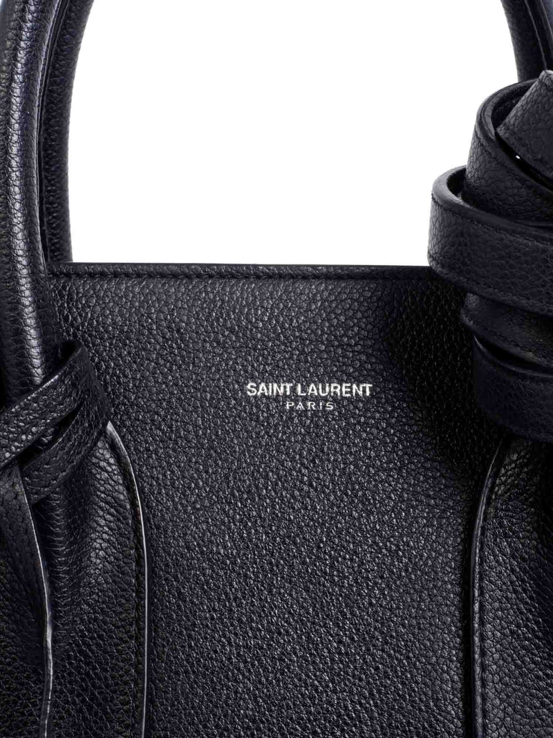 Sac De Jour Nano Patent Leather Tote Bag in Black - Saint Laurent