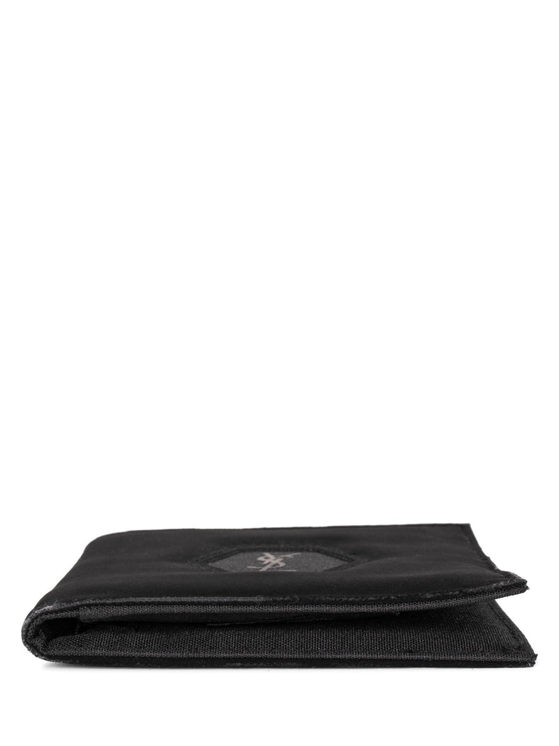 Saint Laurent Suede Logo Square Wallet Black-designer resale