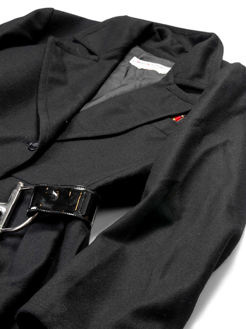 Saint Laurent Vintage Coat Black-designer resale