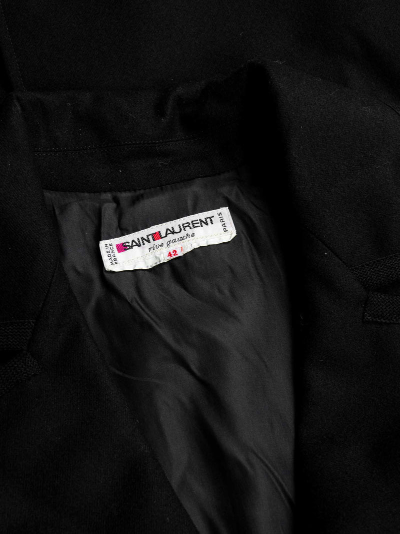 Saint Laurent Vintage Coat Black-designer resale
