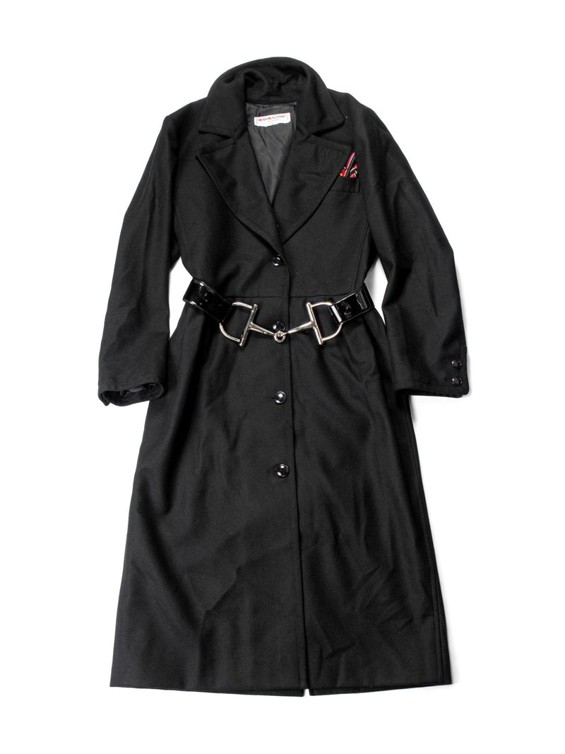 Saint Laurent Vintage Coat Black-designer resale