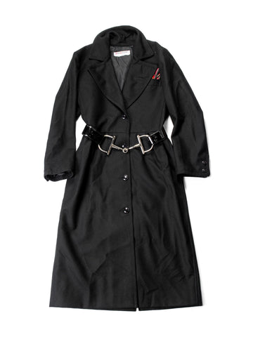 Saint Laurent Vintage Coat Black-designer resale
