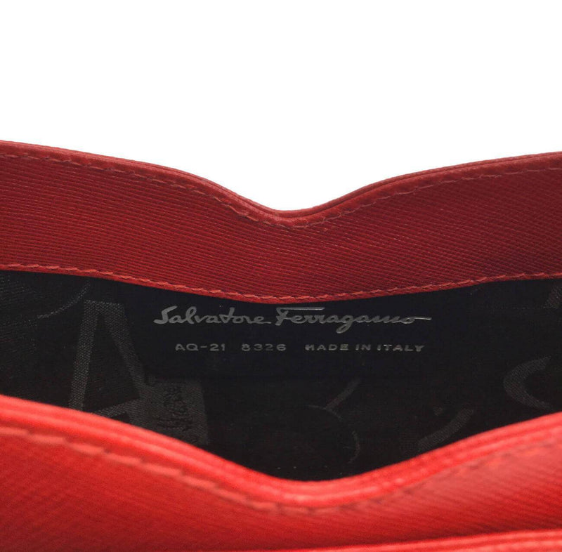 Salvatore Ferragamo Saffiano Leather Mini Bag Red-designer resale