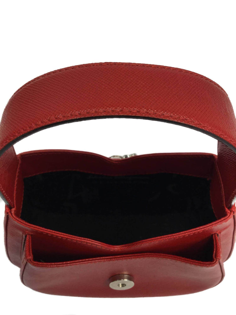 Salvatore Ferragamo Saffiano Leather Mini Bag Red-designer resale