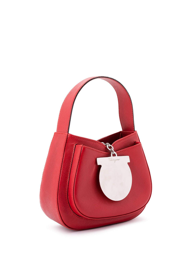 Salvatore Ferragamo Saffiano Leather Mini Bag Red-designer resale