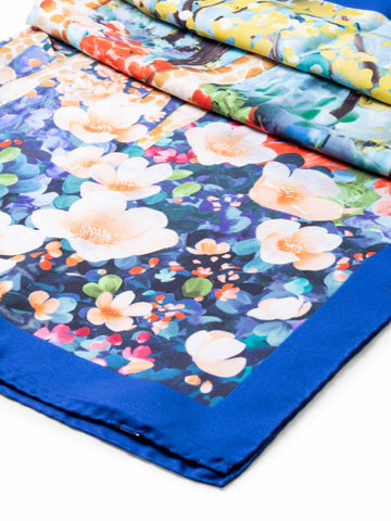 Salvatore Ferragamo Silk Giraffes in Garden Scarf Multicolor-designer resale