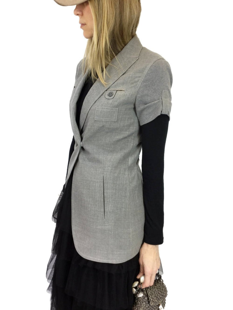 Short Sleeve Fitted Jacket-designer resale