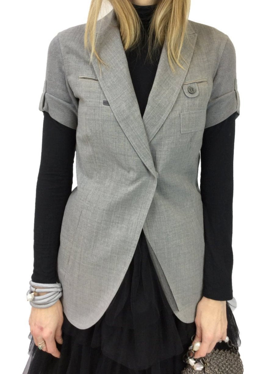 Short Sleeve Fitted Jacket-designer resale