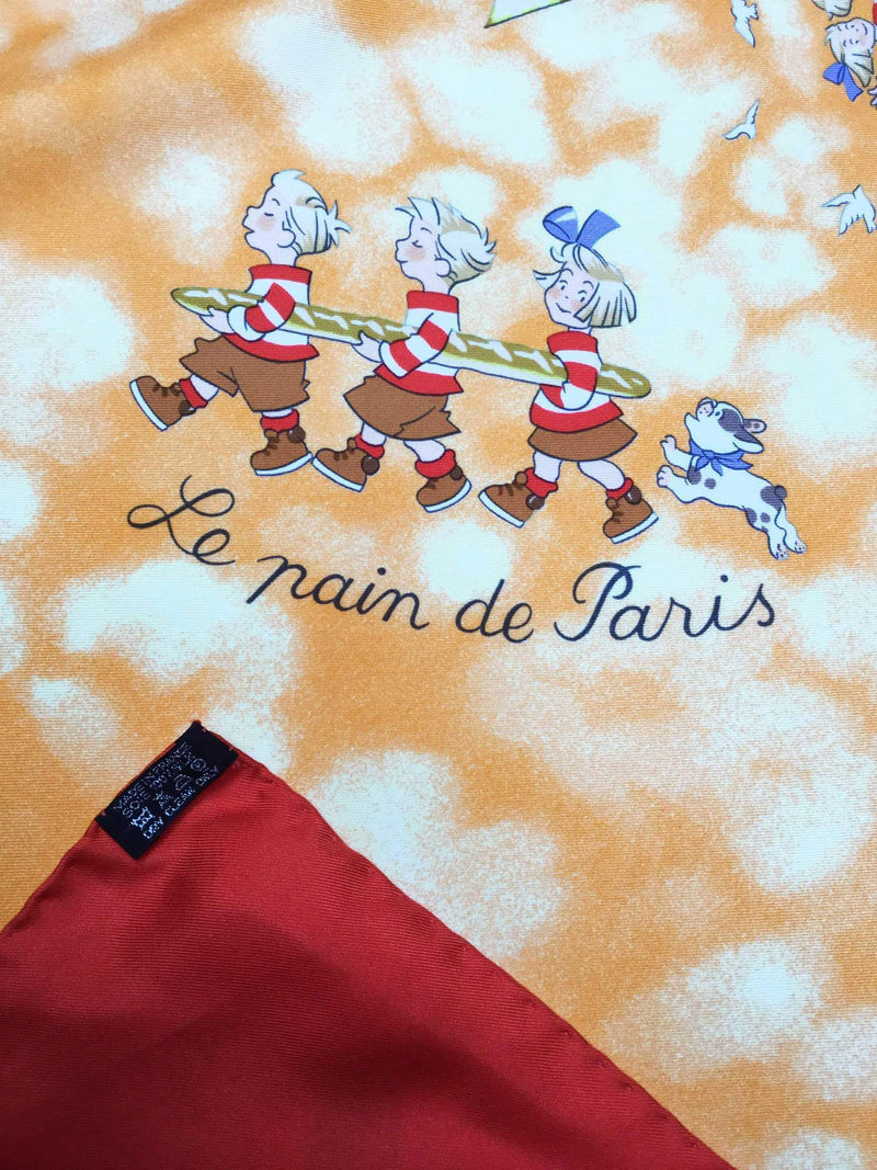 Silk Les Triple Scarf Orange 90-designer resale