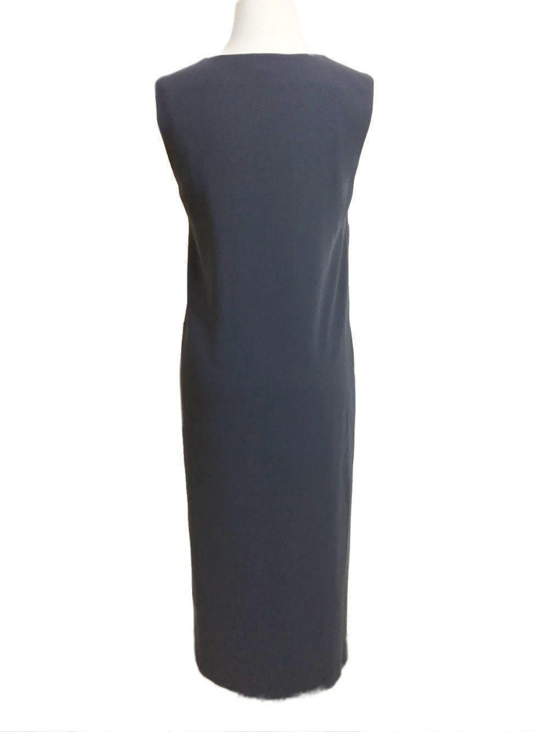 Slate Blue Belted Maxi Dress-designer resale