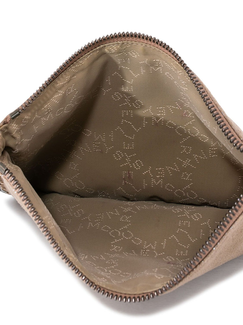 Stella McCartney Falabella Pochette Bag Taupe Silver-designer resale