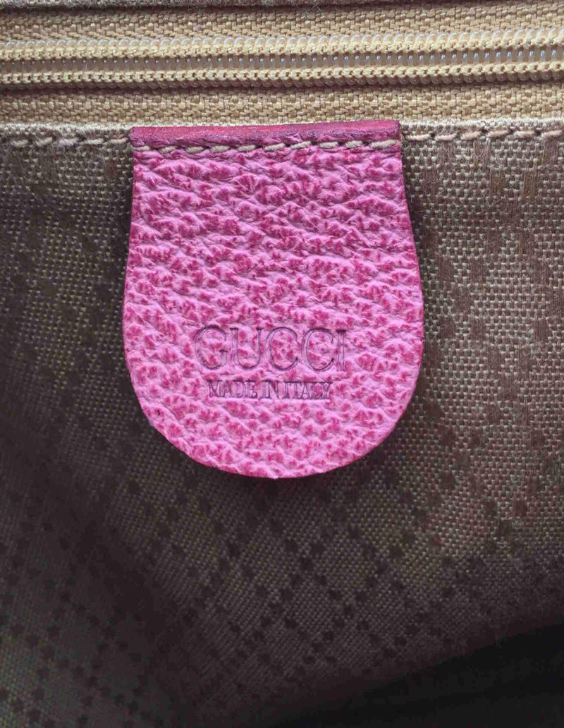 Suede Bamboo Medium Backpack Pink-designer resale