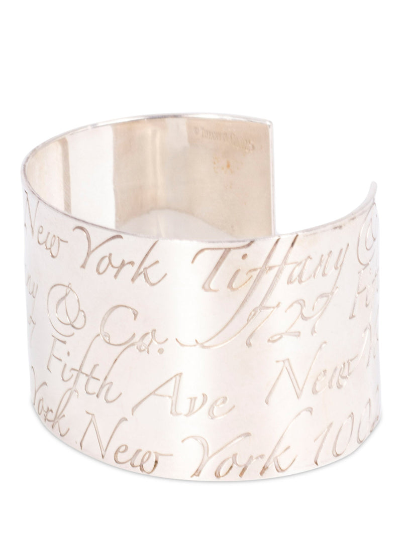 Tiffany & Co Sterling Silver 727 Fifth Ave New York, New York 10022 Wide Cuff Bracelet-designer resale