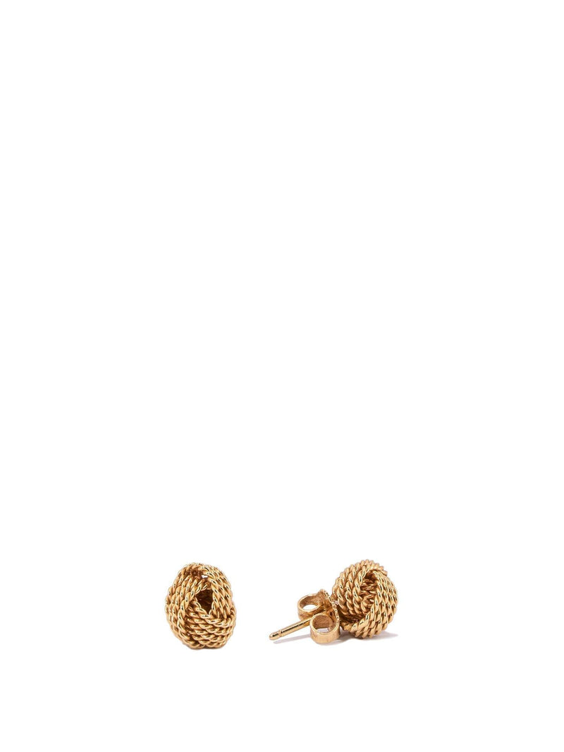 Tiffany & Co. 18K Twist Knot Stud Earrings Gold-designer resale