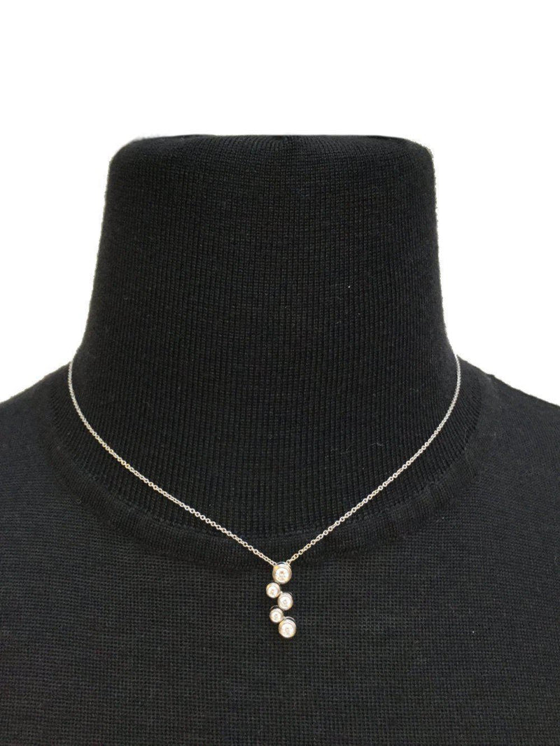 Tiffany & Co. Diamond Platinum Bubbles Collection Pendant Necklace-designer resale