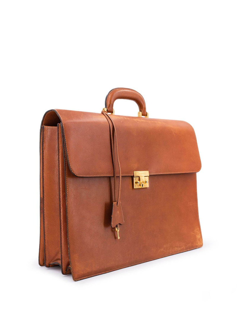 Tiffany & Co. Leather Briefcase Brown-designer resale