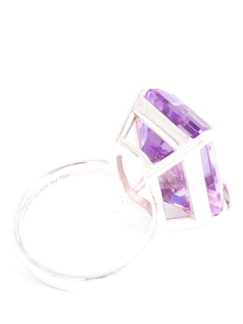 Tiffany & Co. Love Bugs Amethyst Butterfly Ring Silver-designer resale