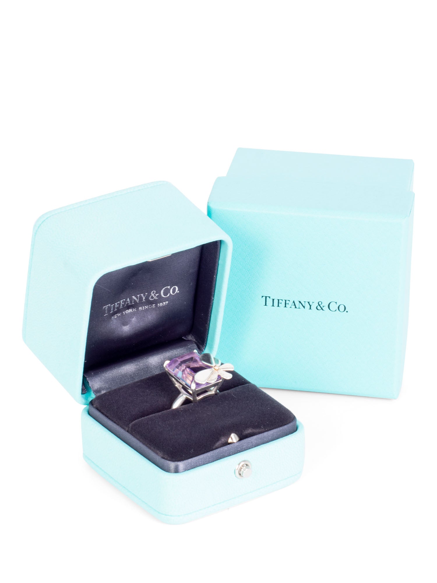 Tiffany & Co. Love Bugs Amethyst Butterfly Ring Silver-designer resale