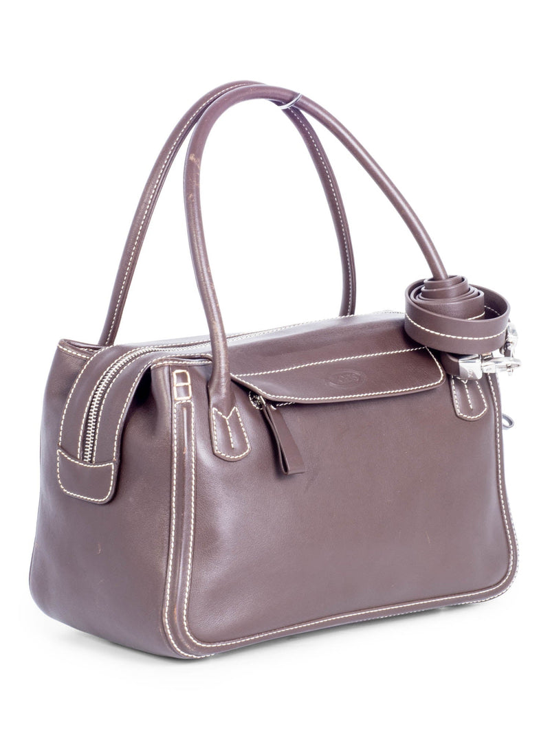 Vintage CHANEL dark brown V stitch suede leather shoulder bag with