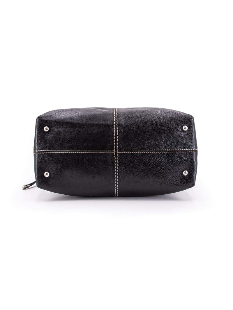 Tods Leather Large Tote Black-designer resale