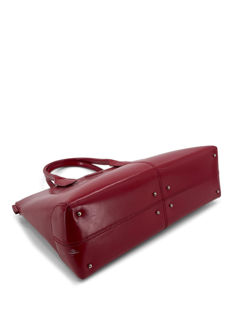 Tod's Logo Leather Princess D-Bag Red-designer resale