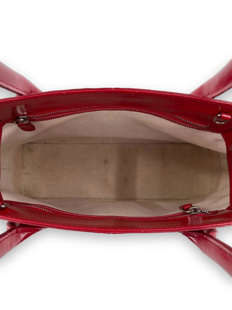 Tod's Logo Leather Princess D-Bag Red-designer resale