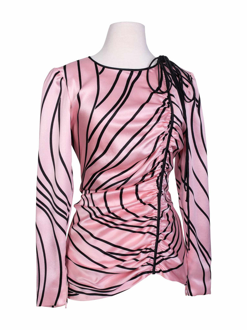 Valentino Silk Fitted Blouse Pink-designer resale