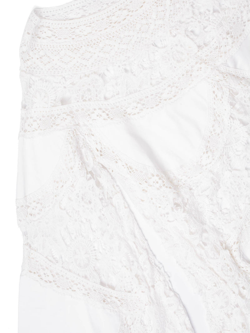 Vintage Eyelet Cotton Lace Dress White-designer resale
