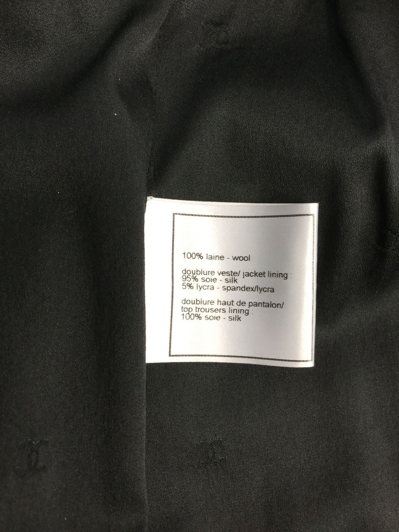 Wool Tweed Jacket Grey-designer resale