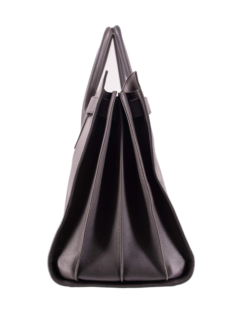 Yves Saint Laurent Calfskin Large Sac De Jour Tote Grey-designer resale