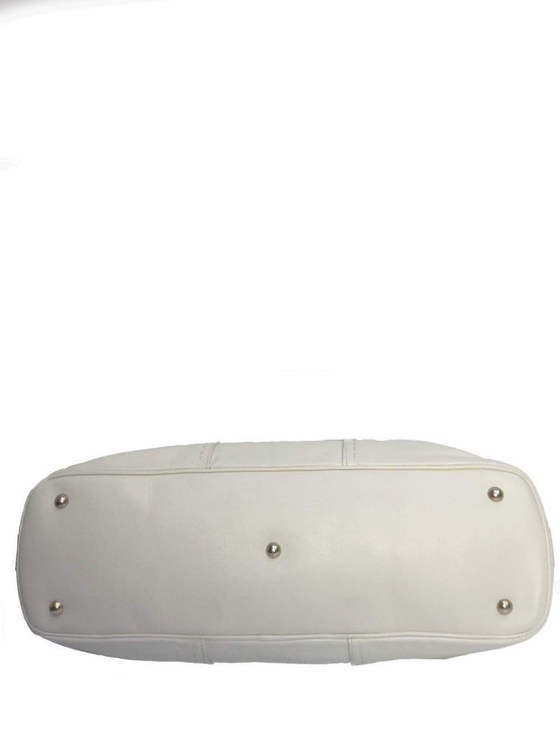 Yves Saint Laurent Calfskin Leather Muse Tote Ivory-designer resale