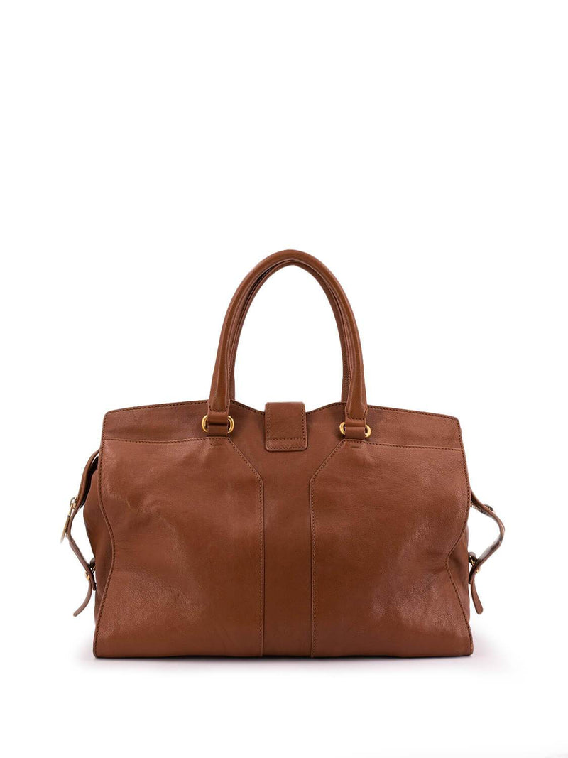 Yves Saint Laurent Calfskin Medium Classic Y Bag Brown-designer resale