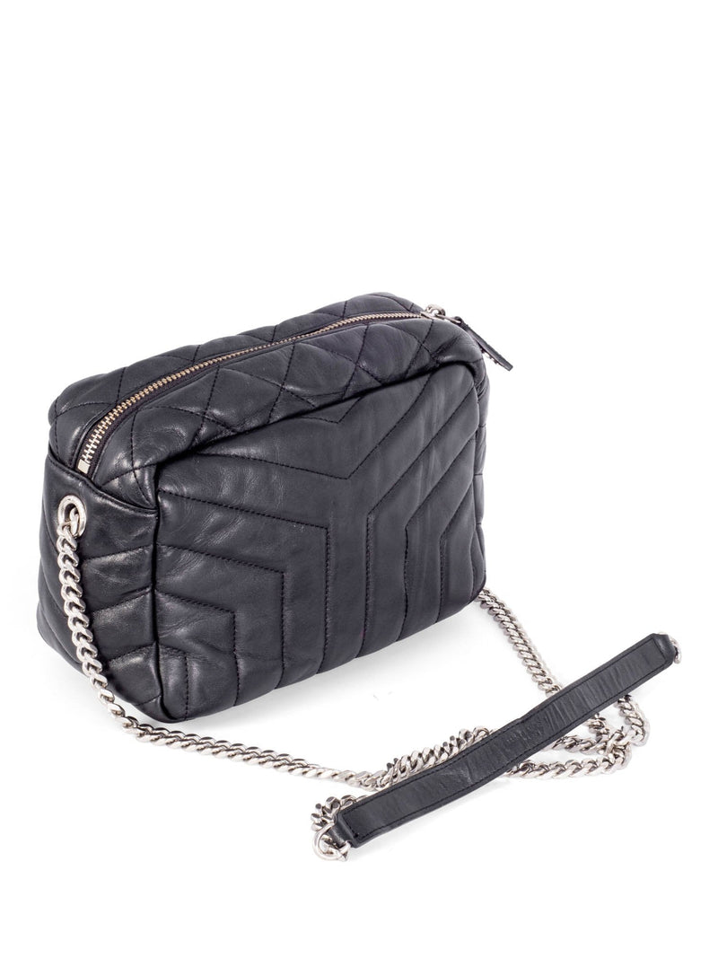 Saint Laurent YSL Quilted Leather Monogram Clutch Wristlet Pouch NWT