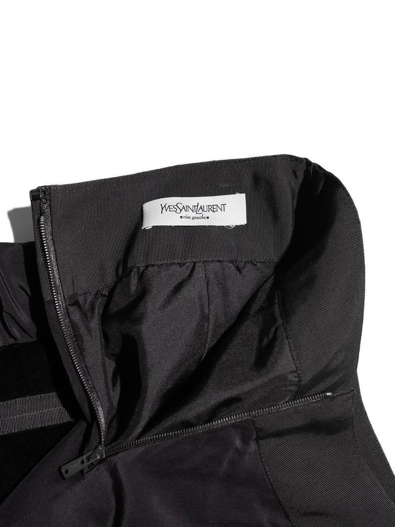 Yves Saint Laurent Taffeta Skirt Black-designer resale