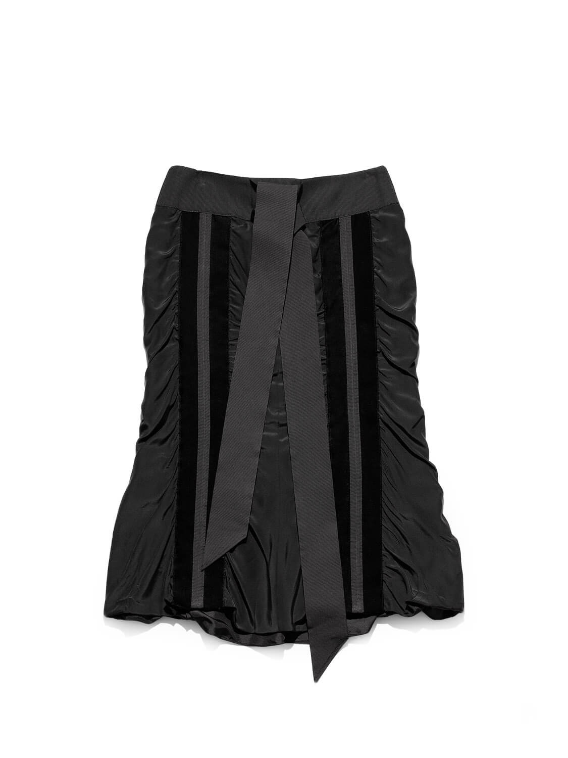 Yves Saint Laurent Taffeta Skirt Black-designer resale