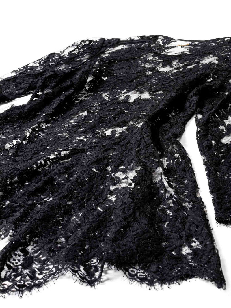 Zimmermann Lace Asymmetrical Tunic Black-designer resale