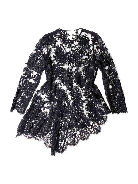 Zimmermann Lace Asymmetrical Tunic Black