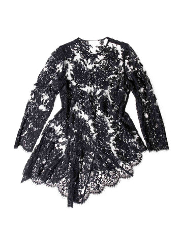 Zimmermann Lace Asymmetrical Tunic Black-designer resale