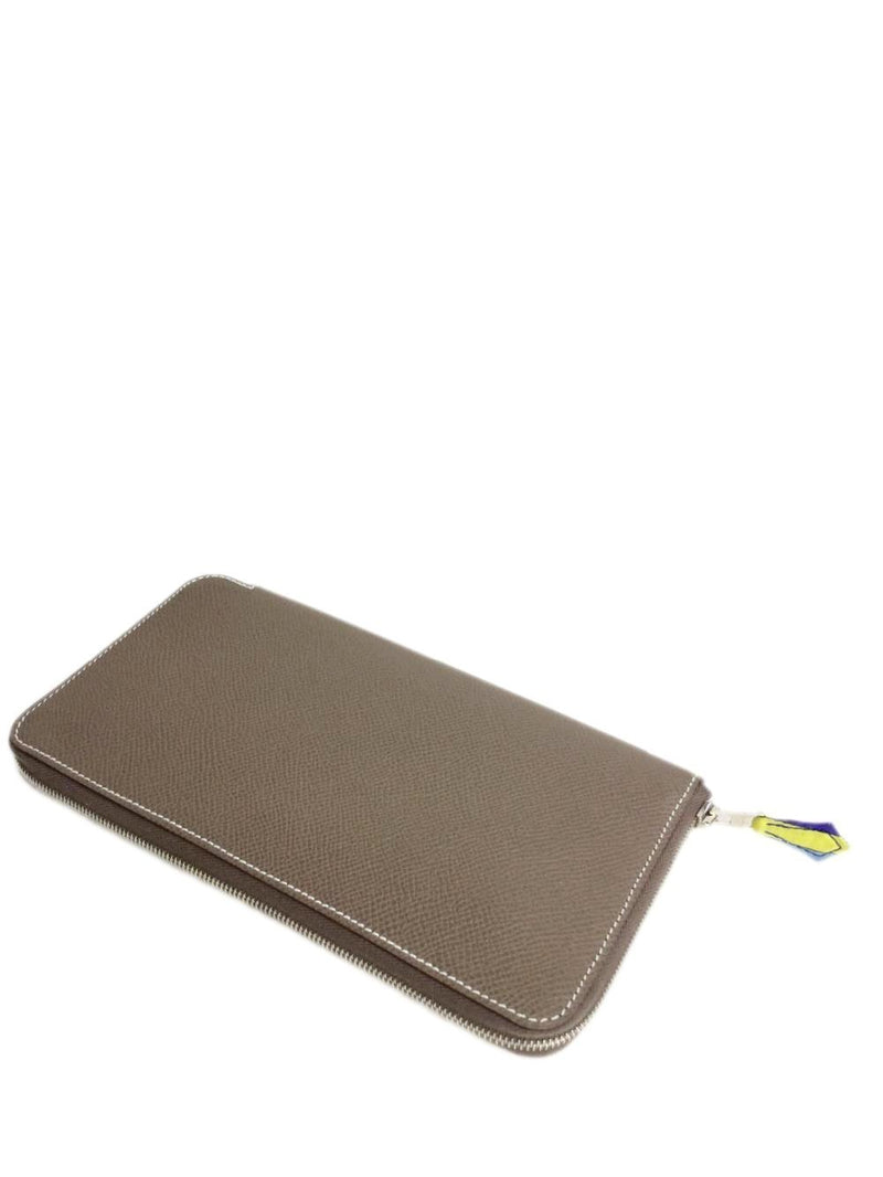Zippy Clutch Wallet Taupe Epsom Palladium Hardware-designer resale